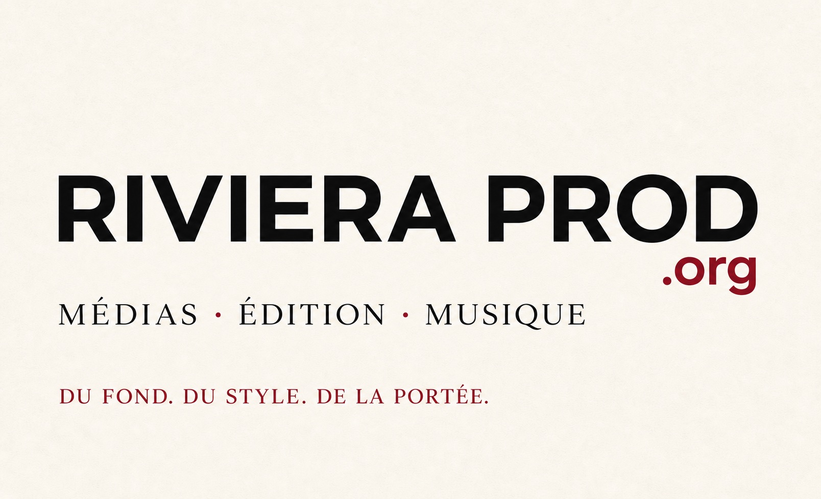 Univers visuel de Riviera Prod.org
